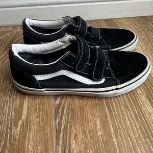Vans Old Skool V black canvas and suede shoes size 6.5